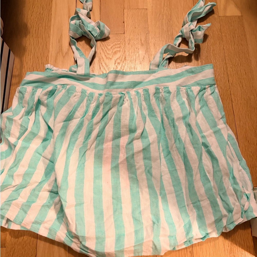 NWT Stoney Clover Lane Target Striped Set S Aqua White Top Shorts - Picture 5 of 6
